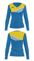 Shorter University 26621789 Women's Long Sleeve V-neck Shirt - 28
