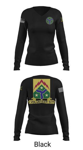Womens Long Sleeve Vneck Shirt, 278th Armored Cavalry, Army, Teamtime, Team time, sublimation, custom sports apparel, team uniforms, spirit wear, spiritwear, sports uniforms, custom shirts, team store, custom team store, fundraiser sports, apparel fundraiser