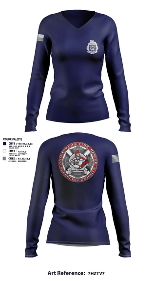 Womens Long Sleeve Vneck Shirt, GFR Station 3, Fire Department, Teamtime, Team time, sublimation, custom sports apparel, team uniforms, spirit wear, spiritwear, sports uniforms, custom shirts, team store, custom team store, fundraiser sports, apparel fundraiser