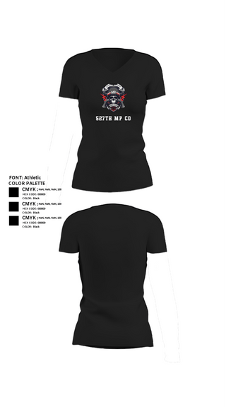 Womens Short Sleeve Vneck Shirt, 527th MP CO, Army, Teamtime, Team time, sublimation, custom sports apparel, team uniforms, spirit wear, spiritwear, sports uniforms, custom shirts, team store, custom team store, fundraiser sports, apparel fundraiser