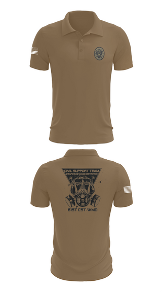 Short Sleeve Performance Polo, 61st CST, Army, Teamtime, Team time, sublimation, custom sports apparel, team uniforms, spirit wear, spiritwear, sports uniforms, custom shirts, team store, custom team store, fundraiser sports, apparel fundraiser