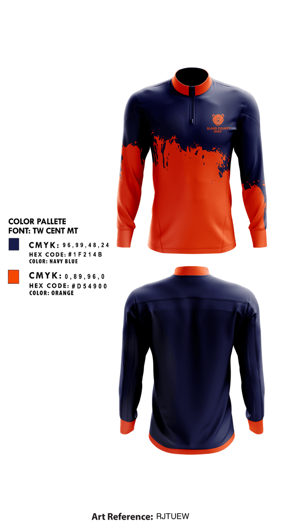 Quarter Zip Jacket, Bland County High School Golf, Golf, Teamtime, Team time, sublimation, custom sports apparel, team uniforms, spirit wear, spiritwear, sports uniforms, custom shirts, team store, custom team store, fundraiser sports, apparel fundraiser