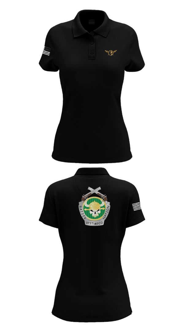 Womens Short Sleeve Performance Polo, 977 MP CO, Army, Teamtime, Team time, sublimation, custom sports apparel, team uniforms, spirit wear, spiritwear, sports uniforms, custom shirts, team store, custom team store, fundraiser sports, apparel fundraiser