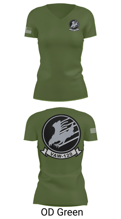 VAW-120 7271813 Women's Short Sleeve V-neck Shirt - 46