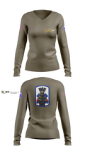 Blue Ewok Women's Long Sleeve V-neck Shirt - 4