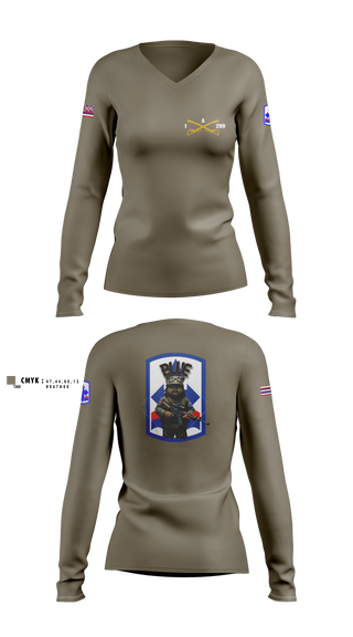 Womens Long Sleeve Vneck Shirt, EwoksBlue Ewok, Men's Basketball, Teamtime, Team time, sublimation, custom sports apparel, team uniforms, spirit wear, spiritwear, sports uniforms, custom shirts, team store, custom team store, fundraiser sports, apparel fundraiser