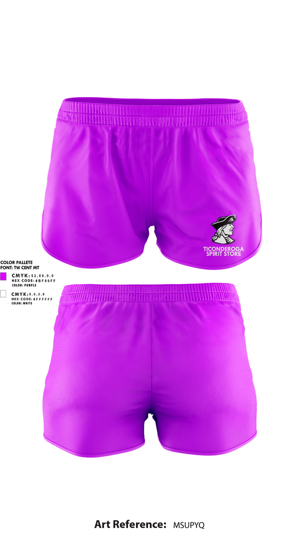 Womens Shorts, Ticonderoga Senior High School, Spirit Store, Teamtime, Team time, sublimation, custom sports apparel, team uniforms, spirit wear, spiritwear, sports uniforms, custom shirts, team store, custom team store, fundraiser sports, apparel fundraiser