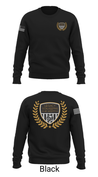 Crew Neck Sweatshirt, Legacy Goalkeeping Acadmey, Men's Soccer, Teamtime, Team time, sublimation, custom sports apparel, team uniforms, spirit wear, spiritwear, sports uniforms, custom shirts, team store, custom team store, fundraiser sports, apparel fundraiser