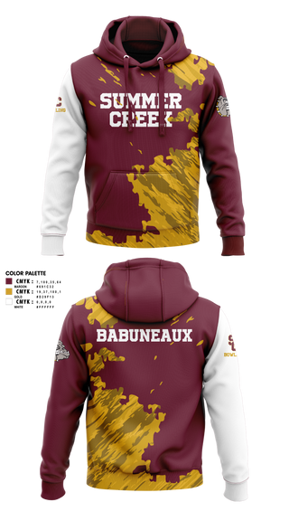 Hoodie, Summer Creek High School Bowling, Bowling, Teamtime, Team time, sublimation, custom sports apparel, team uniforms, spirit wear, spiritwear, sports uniforms, custom shirts, team store, custom team store, fundraiser sports, apparel fundraiser