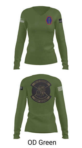 Womens Long Sleeve Vneck Shirt, 100th Battalion 442nd Infantry Delta dragons, Army, Teamtime, Team time, sublimation, custom sports apparel, team uniforms, spirit wear, spiritwear, sports uniforms, custom shirts, team store, custom team store, fundraiser sports, apparel fundraiser