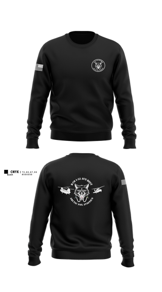 Crew Neck Sweatshirt, D Co 2-13th AVN REGTD Co 1-52 AVN REGTD Co 1-52 AVN REGT, , Teamtime, Team time, sublimation, custom sports apparel, team uniforms, spirit wear, spiritwear, sports uniforms, custom shirts, team store, custom team store, fundraiser sports, apparel fundraiser