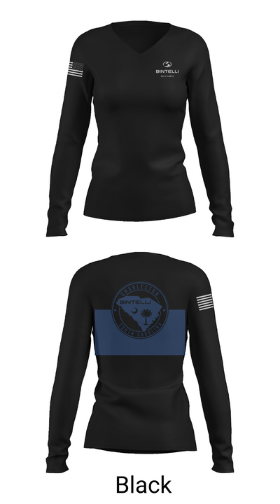Bintelli Golf Carts 78097626 Women's Long Sleeve V-neck Shirt - 35