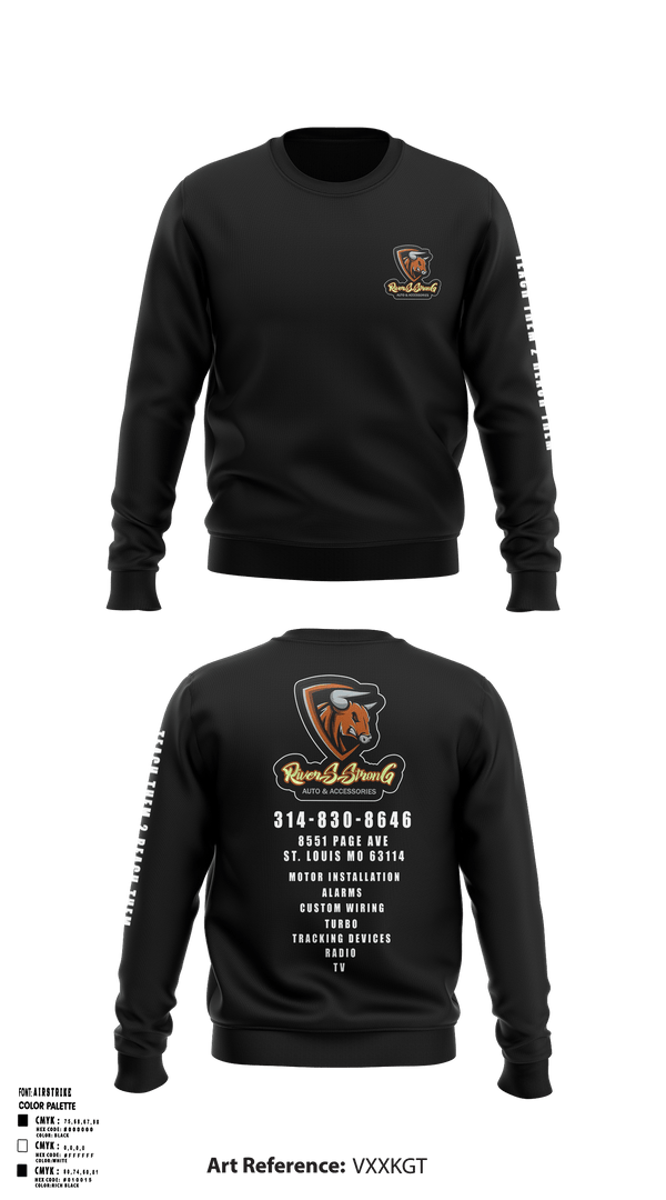 Crew Neck Sweatshirt, RiverSStronG Auto & Accessories, , Teamtime, Team time, sublimation, custom sports apparel, team uniforms, spirit wear, spiritwear, sports uniforms, custom shirts, team store, custom team store, fundraiser sports, apparel fundraiser