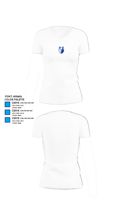 Worthington Kilbourne High School Golf 32928252 Women's Short Sleeve V-neck Shirt - 18