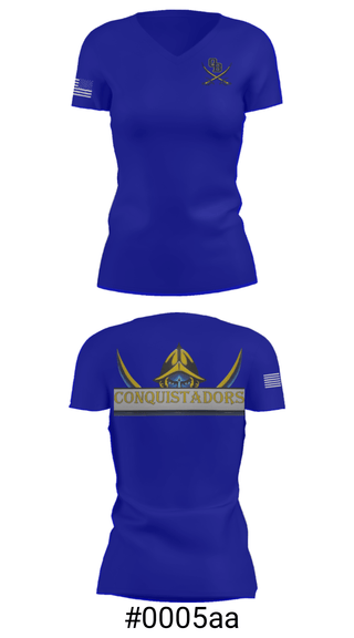 Women's Short Sleeve Vneck Shirt, Conquistadors, Softball, Teamtime, Team time, sublimation, custom sports apparel, team uniforms, spirit wear, spiritwear, sports uniforms, custom shirts, team store, custom team store, fundraiser sports, apparel fundraiser
