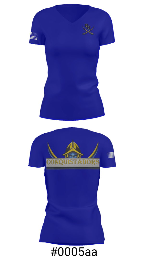 Women's Short Sleeve Vneck Shirt, Conquistadors, Softball, Teamtime, Team time, sublimation, custom sports apparel, team uniforms, spirit wear, spiritwear, sports uniforms, custom shirts, team store, custom team store, fundraiser sports, apparel fundraiser