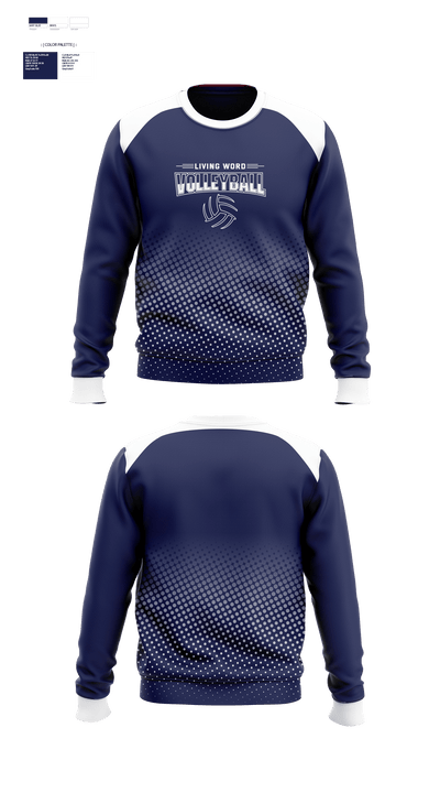 Living Word Academy Volleyball 38101646 Crew Neck Sweatshirt - 8