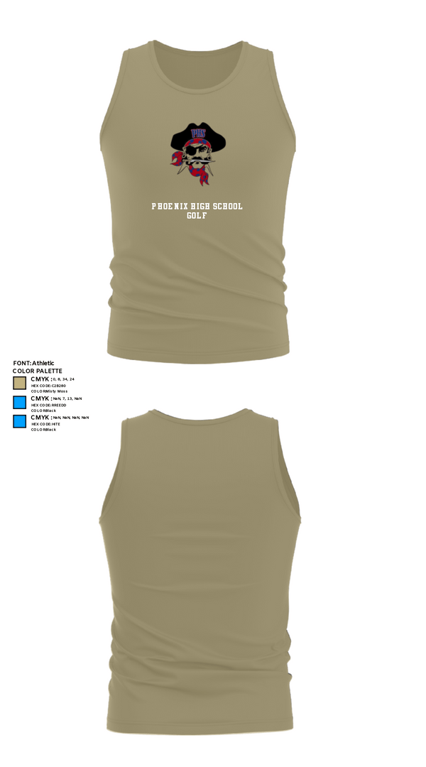 Tank Top, Phoenix High School Golf, Golf, Teamtime, Team time, sublimation, custom sports apparel, team uniforms, spirit wear, spiritwear, sports uniforms, custom shirts, team store, custom team store, fundraiser sports, apparel fundraiser