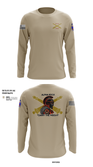 Long Sleeve Performance Shirt, ALPHA ROCK, Army, Teamtime, Team time, sublimation, custom sports apparel, team uniforms, spirit wear, spiritwear, sports uniforms, custom shirts, team store, custom team store, fundraiser sports, apparel fundraiser