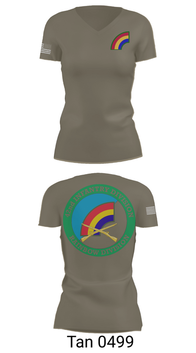 42nd ID 48314623 Women's Short Sleeve V-neck Shirt - 68