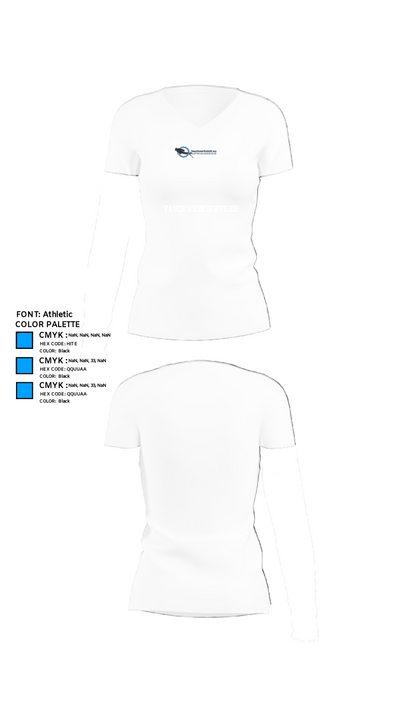 Tauchwerkstatt.eu 51153555 Women's Short Sleeve V-neck Shirt - 18