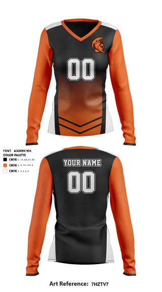 Women's Long Sleeve Vneck Shirt, Ouray High School Volleyball, Women's Volleyball, Teamtime, Team time, sublimation, custom sports apparel, team uniforms, spirit wear, spiritwear, sports uniforms, custom shirts, team store, custom team store, fundraiser sports, apparel fundraiser