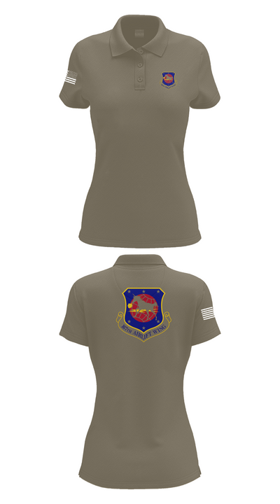 167th air wing 60974833 Women's Short Sleeve Performance Polo  - 100