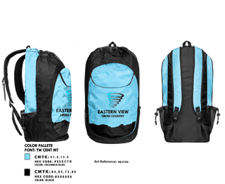 Gear Bag, Eastern View High School Cross Country, Cross Country, Teamtime, Team time, sublimation, custom sports apparel, team uniforms, spirit wear, spiritwear, sports uniforms, custom shirts, team store, custom team store, fundraiser sports, apparel fundraiser