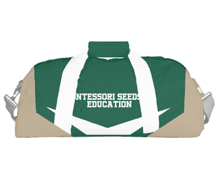 Duffle Bag, Montessori Seeds Of Education, Spirit Store, Teamtime, Team time, sublimation, custom sports apparel, team uniforms, spirit wear, spiritwear, sports uniforms, custom shirts, team store, custom team store, fundraiser sports, apparel fundraiser
