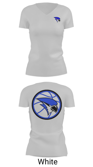 Womens Short Sleeve Vneck Shirt, Merrill High School Basketball, Men's Basketball, Teamtime, Team time, sublimation, custom sports apparel, team uniforms, spirit wear, spiritwear, sports uniforms, custom shirts, team store, custom team store, fundraiser sports, apparel fundraiser