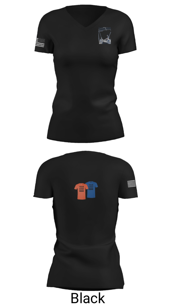Women's Short Sleeve Vneck Shirt, 53 weg, Air Force, Teamtime, Team time, sublimation, custom sports apparel, team uniforms, spirit wear, spiritwear, sports uniforms, custom shirts, team store, custom team store, fundraiser sports, apparel fundraiser