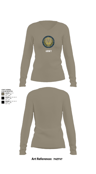 3-10 GSAB 50108135 Women's Long Sleeve V-neck Shirt - 62