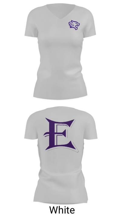 Elgin High School Volleyball 88554303 Women's Short Sleeve V-neck Shirt - 19
