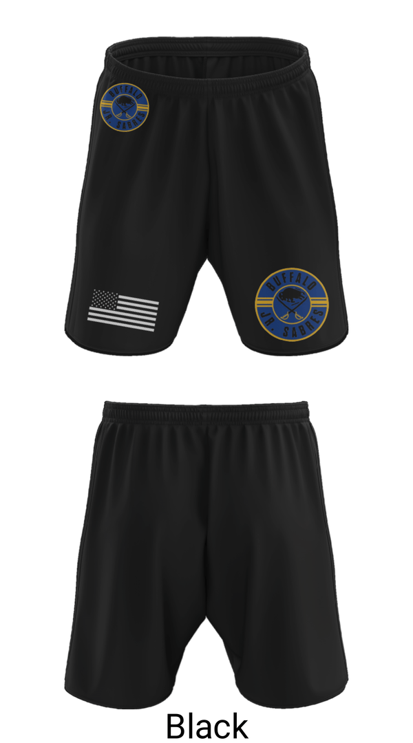 Athletic Shorts With Pockets, Buffalo jr sabres, Ice Hockey, Teamtime, Team time, sublimation, custom sports apparel, team uniforms, spirit wear, spiritwear, sports uniforms, custom shirts, team store, custom team store, fundraiser sports, apparel fundraiser