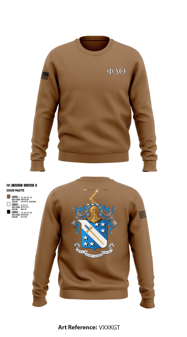 Crew Neck Sweatshirt, Phi Delta Theta, Army, Teamtime, Team time, sublimation, custom sports apparel, team uniforms, spirit wear, spiritwear, sports uniforms, custom shirts, team store, custom team store, fundraiser sports, apparel fundraiser