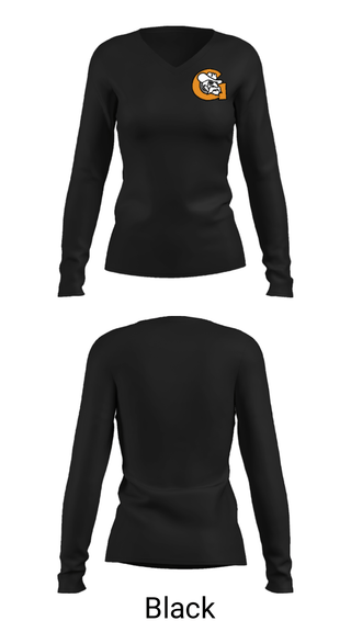 Womens Long Sleeve Vneck Shirt, Grant Middle School, Spirit Store, Teamtime, Team time, sublimation, custom sports apparel, team uniforms, spirit wear, spiritwear, sports uniforms, custom shirts, team store, custom team store, fundraiser sports, apparel fundraiser