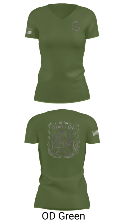 OZARK FIRE 56967541 Women's Short Sleeve V-neck Shirt - 48