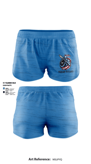 Womens Shorts, Texas titans, , Teamtime, Team time, sublimation, custom sports apparel, team uniforms, spirit wear, spiritwear, sports uniforms, custom shirts, team store, custom team store, fundraiser sports, apparel fundraiser