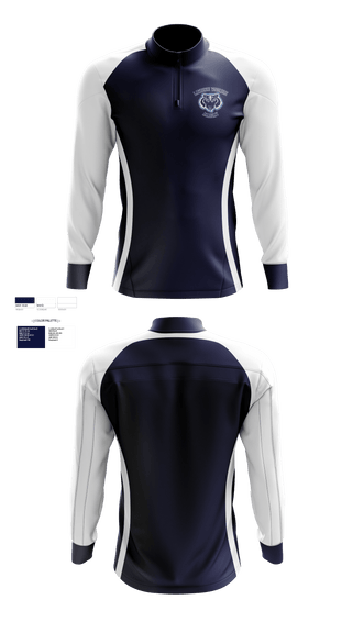 Quarter Zip Jacket, Lawrence Woodmere Academy Volleyball, Women's Volleyball, Teamtime, Team time, sublimation, custom sports apparel, team uniforms, spirit wear, spiritwear, sports uniforms, custom shirts, team store, custom team store, fundraiser sports, apparel fundraiser