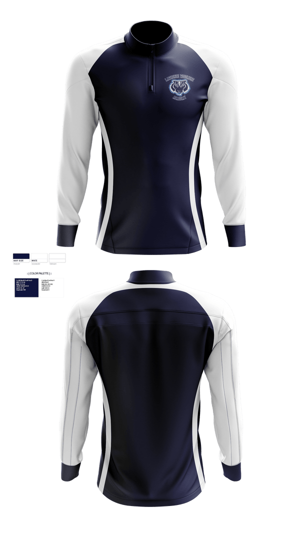 Quarter Zip Jacket, Lawrence Woodmere Academy Volleyball, Women's Volleyball, Teamtime, Team time, sublimation, custom sports apparel, team uniforms, spirit wear, spiritwear, sports uniforms, custom shirts, team store, custom team store, fundraiser sports, apparel fundraiser