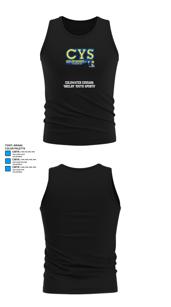 Tank Top, ColdWater Cougara 'Shelby Youth Sports', Track & Field, Teamtime, Team time, sublimation, custom sports apparel, team uniforms, spirit wear, spiritwear, sports uniforms, custom shirts, team store, custom team store, fundraiser sports, apparel fundraiser