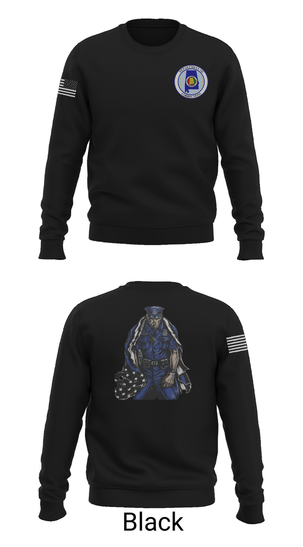 Crew Neck Sweatshirt, Alabama Department of Corrections, Police, Teamtime, Team time, sublimation, custom sports apparel, team uniforms, spirit wear, spiritwear, sports uniforms, custom shirts, team store, custom team store, fundraiser sports, apparel fundraiser