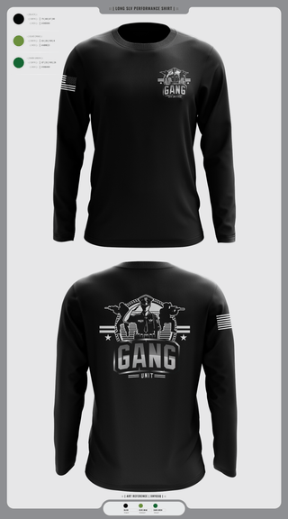 Long Sleeve Performance Shirt, Gang Unit, Police, Teamtime, Team time, sublimation, custom sports apparel, team uniforms, spirit wear, spiritwear, sports uniforms, custom shirts, team store, custom team store, fundraiser sports, apparel fundraiser