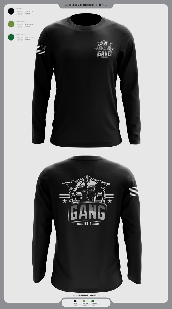 Long Sleeve Performance Shirt, Gang Unit, Police, Teamtime, Team time, sublimation, custom sports apparel, team uniforms, spirit wear, spiritwear, sports uniforms, custom shirts, team store, custom team store, fundraiser sports, apparel fundraiser