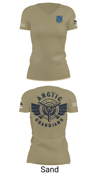 Womens Short Sleeve Vneck Shirt, 176th Medical Group, , Teamtime, Team time, sublimation, custom sports apparel, team uniforms, spirit wear, spiritwear, sports uniforms, custom shirts, team store, custom team store, fundraiser sports, apparel fundraiser