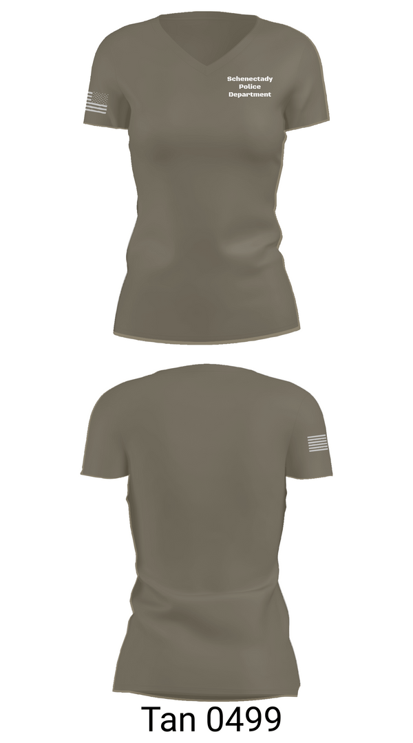 Womens Short Sleeve Vneck Shirt, Schenectady Police Department, Police, Teamtime, Team time, sublimation, custom sports apparel, team uniforms, spirit wear, spiritwear, sports uniforms, custom shirts, team store, custom team store, fundraiser sports, apparel fundraiser