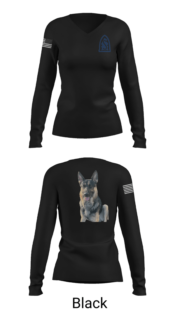 Womens Long Sleeve Vneck Shirt 1, 4-31 infantry battalion hotel company, Army, Teamtime, Team time, sublimation, custom sports apparel, team uniforms, spirit wear, spiritwear, sports uniforms, custom shirts, team store, custom team store, fundraiser sports, apparel fundraiser