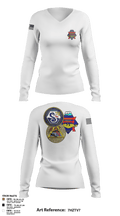 Submarine Group 7 N4 26045407 Women's Long Sleeve V-neck Shirt - 2