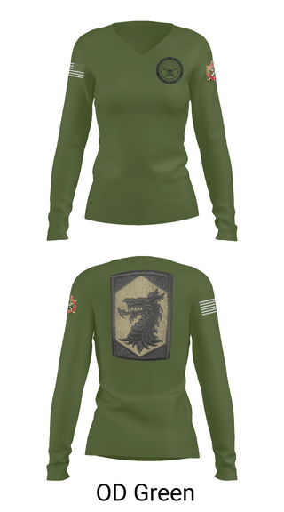 Womens Long Sleeve Vneck Shirt, 445 Chemical Company, National Guard, Teamtime, Team time, sublimation, custom sports apparel, team uniforms, spirit wear, spiritwear, sports uniforms, custom shirts, team store, custom team store, fundraiser sports, apparel fundraiser