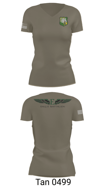 EASTERN MICHIGAN UNIVERSITY ROTC 943753 Women's Short Sleeve V-neck Shirt - 68